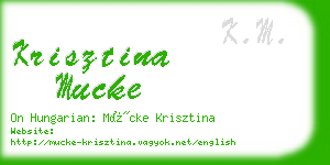 krisztina mucke business card